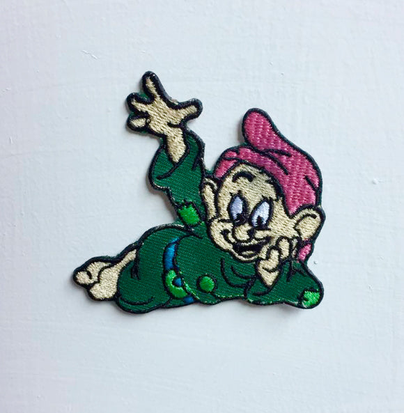 Smurf animated cartoon green Badge Iron or sew on Embroidered Patch - Fun Patches