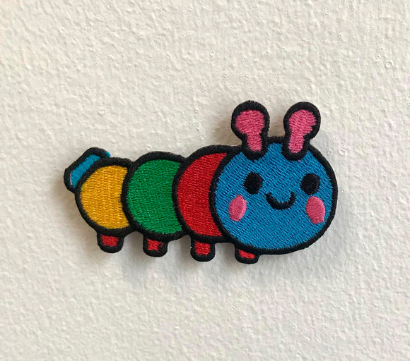 Cute Colourful Caterpillar Ant Patch Iron on Sew on Embroidered Patch - Fun Patches