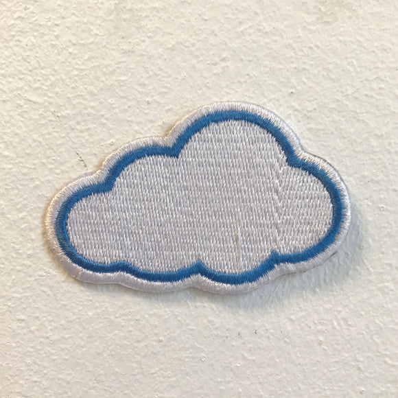 Cute Little Cloud Badge Iron on Sew on Embroidered Patch - Fun Patches