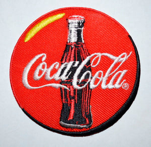 COCA COLA ROUND RED Iron on Sew on Embroidered Patch - Fun Patches