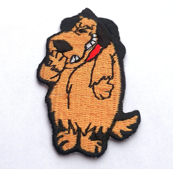 Cute Animal Muttley Dog badge jacket shirt Iron on Sew on Embroidered Patch
