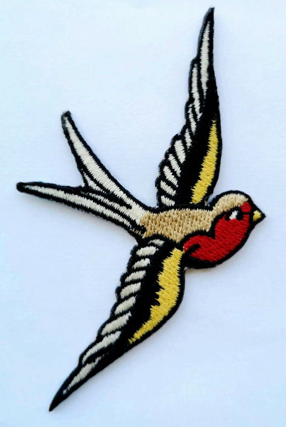 Cute Beautiful Flying bird clothing badge Iron on Sew on Embroidered Patch