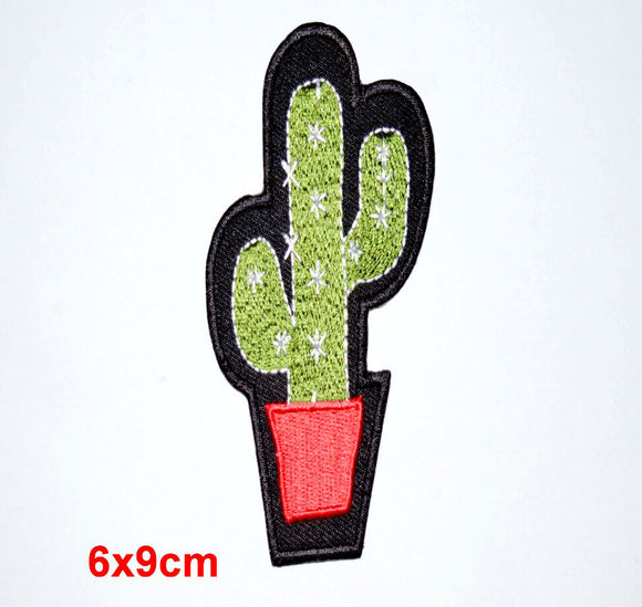 Cute Cactus Plant Clothing shirt Badge Iron on Sew on Embroidered Patch