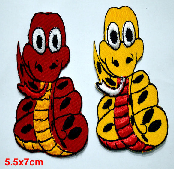 Cute Colourful Snake Set Clothing Jacket Shirt Badge Iron on Sew on Embroidered Patch for baby suits t shirts bag cap jeans badge#2403