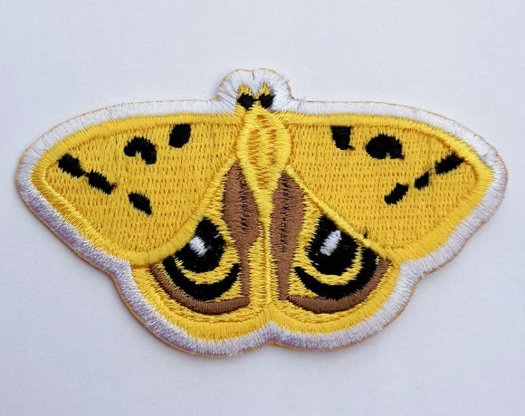 Cute Yellow Butterfly animal badge clothing Iron on Sew on Embroidered Patch