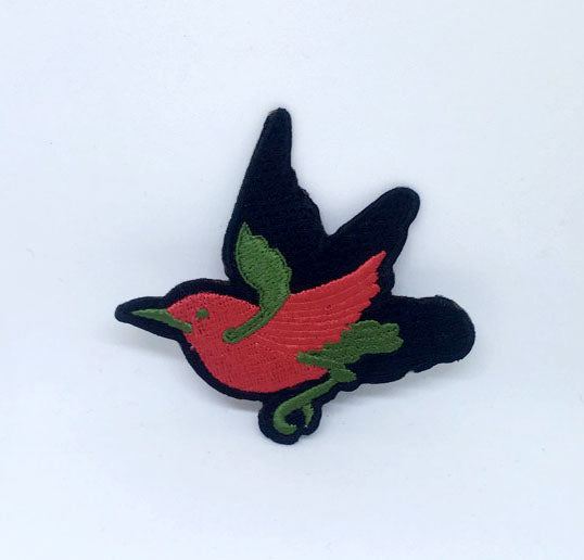 Colourful Hummingbird Cute bird Iron on Sew on Embroidered Patch - Fun Patches
