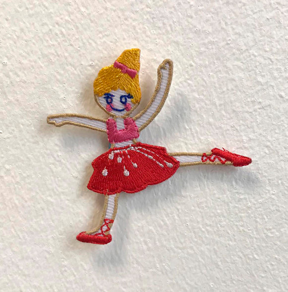 Dancing Girl Art Badge Clothes Iron on Sew on Embroidered Patch - Fun Patches