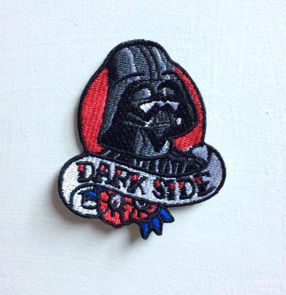 Dark Side Darth Vader Art Badge Iron or sew on Embroidered Patch - Fun Patches