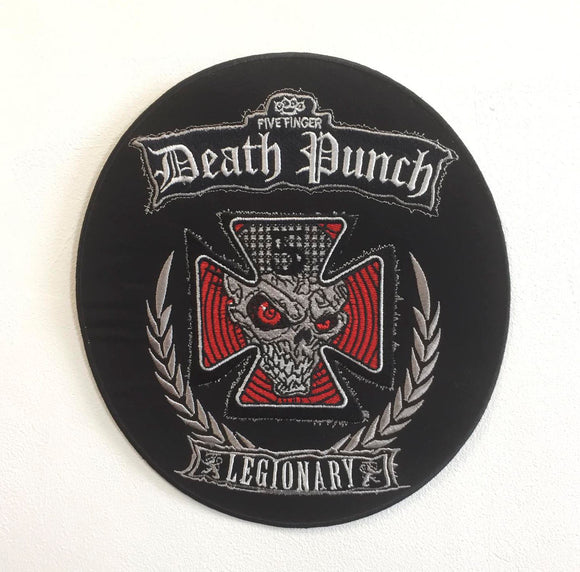 Death Punch Art Badge Clothes Iron or Sew on Embroidered Patch - Fun Patches