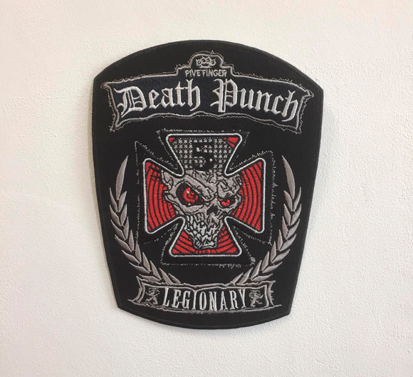 Death Punch Legionary Art Badge Clothes Iron or Sew on Embroidered Patch - Fun Patches
