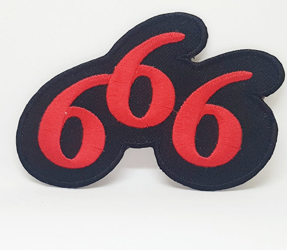 666 Devil Horned One Iron Sew on Embroidered Patch - Fun Patches