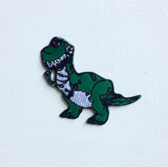 Cute Dinosaur T-Rex Art Badge Iron or sew on Embroidered Patch - Fun Patches