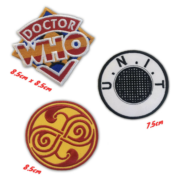 Doctor Who series logo comic hero badges Iron or Sew on Embroidered Patch