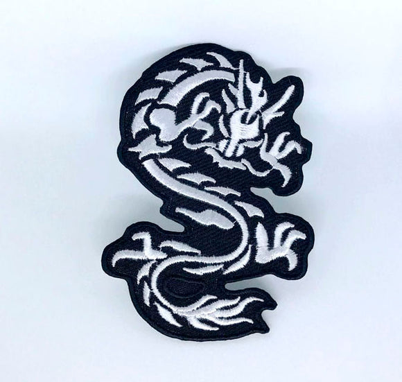 Tribal Tattoo Dragon Biker Embroidered Sew/Iron on Patch Badge