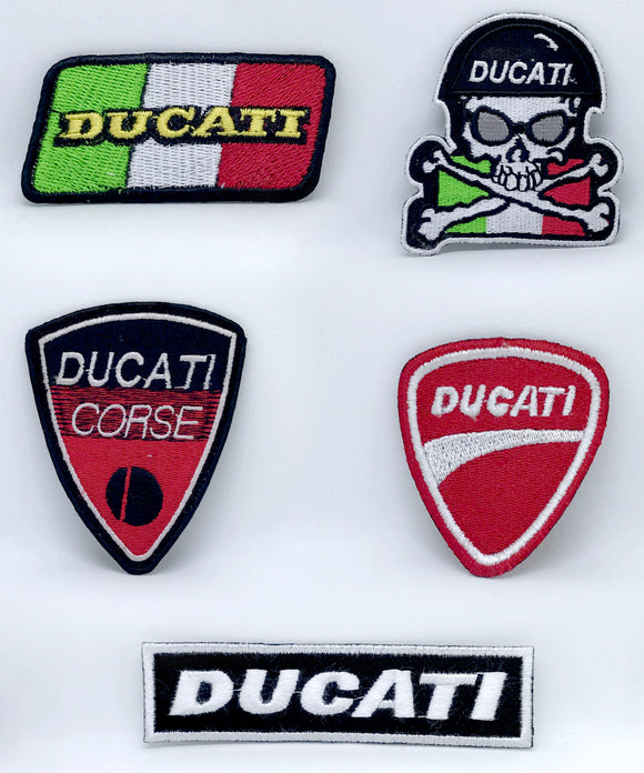 Italian Ducati Motorcycles Collection Iron Sew on Embroidered Patch - Fun Patches