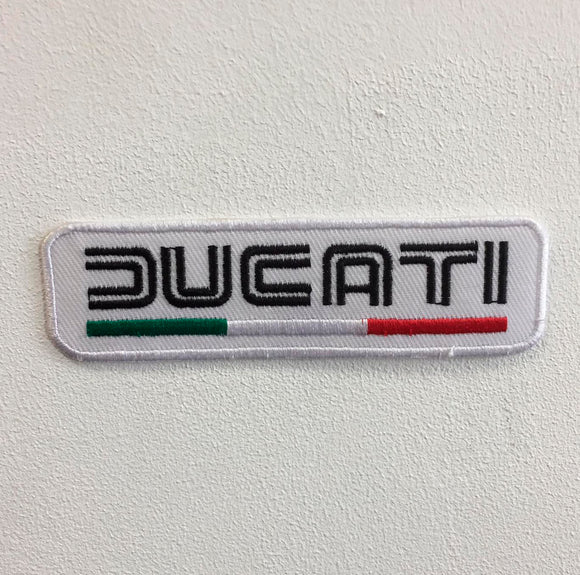 Ducati Racing Bike Art Badge Iron or sew on Embroidered Patch - Fun Patches