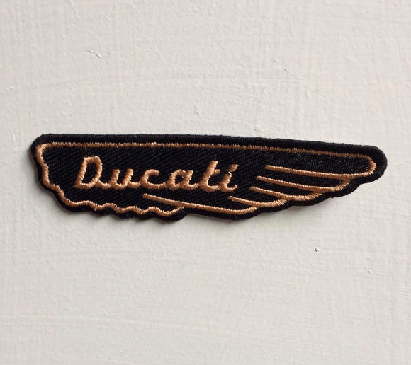 Ducati Wing Logo Art Badge Large Iron on Sew on Embroidered Patch - Fun Patches