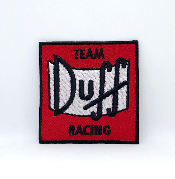 THE SIMPSONS TEAM DUFF RACING Iron Sew on Embroidered Patch - Fun Patches