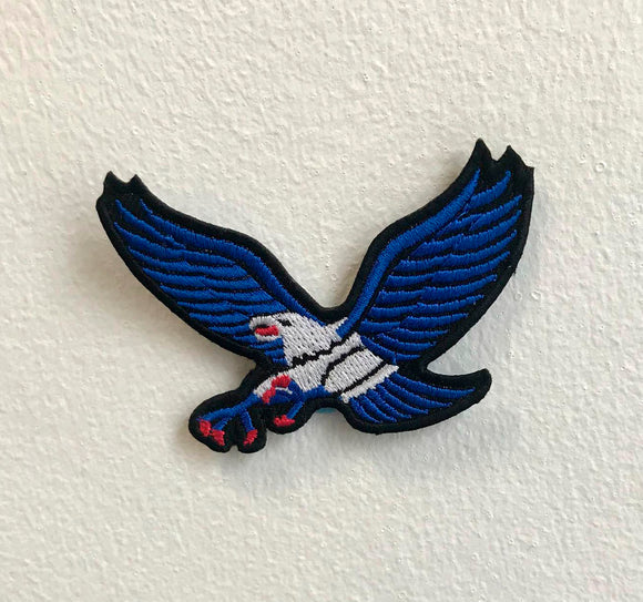 Flying Hunting Eagle Art Badge Iron on Sew on Embroidered Patch - Fun Patches