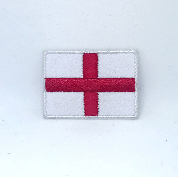 England Flag English St.George Cross Iron on Sew on Embroidered Patch - Fun Patches