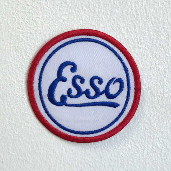 Esso Motor Oil badge Iron Sew on Embroidered Patch - Fun Patches