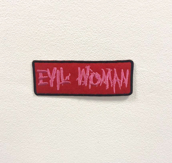 Evil Woman Art red Badge Clothes Iron on Sew on Embroidered Patch appliqué