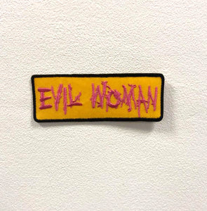 Evil Woman Art Yellow Badge Clothes Iron on Sew on Embroidered Patch appliqué