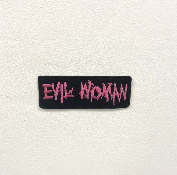 Evil Woman Art Black Badge Clothes Iron on Sew on Embroidered Patch appliqué