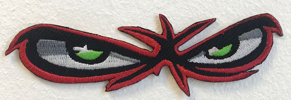Angry red Eyes Bikers Jackets Iron on Sew on Embroidered Patch - Fun Patches