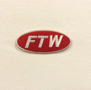 FTW Art red Badge Clothes Iron on Sew on Embroidered Patch appliqué
