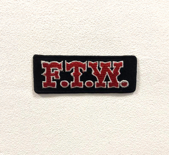 FTW Black Badge Clothes Iron on Sew on Embroidered Patch appliqué