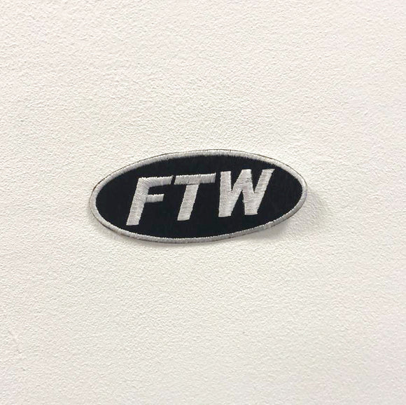 FTW Art Black Badge Clothes Iron on Sew on Embroidered Patch appliqué