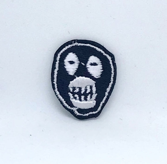 Mighty Boosh Mask Logo Small Iron on embroidered Patch Badge - Fun Patches