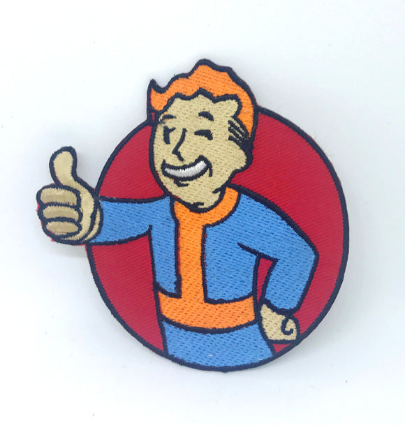 Vault boy 'Fallout' game pip boy thumb punk Iron on Sew on Embroidered patch