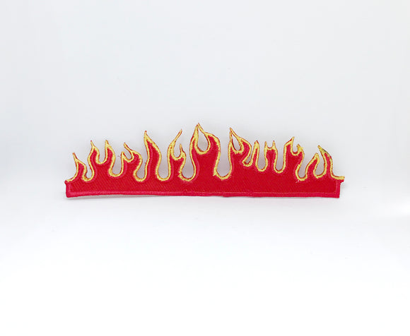 New Fire Flames Cute Iron Sew on Embroidered Patch - Fun Patches