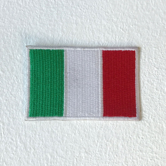 Italy Flag Motorsports Italian MotorGp Iron Sew on Embroidered Patch - Fun Patches