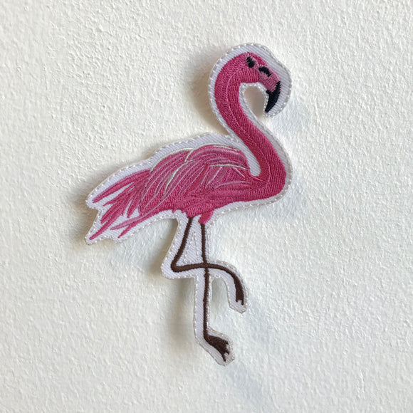 Greater Flamingo Cute animal Iron Sew on Embroidered Patch - Fun Patches