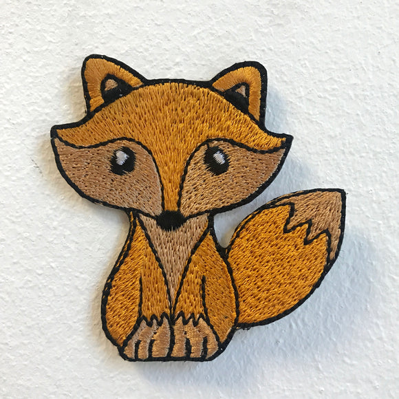 Cute Little Fox Animal Badge Iron on Sew on Embroidered Patch - Fun Patches