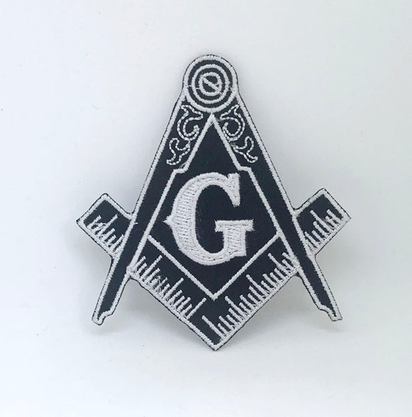 FREEMASON MASONIC Square & Compass Iron on Sew on Embroidered Patch - Fun Patches