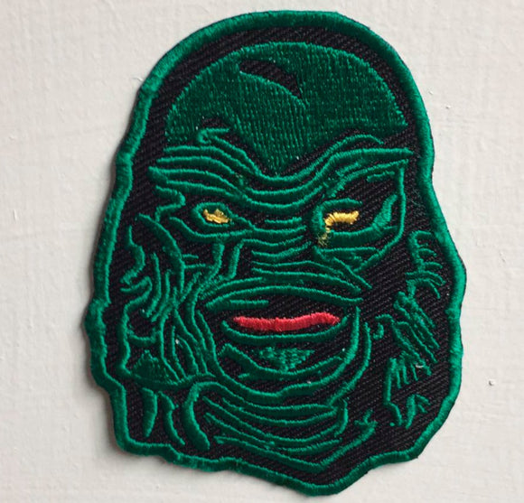 Cartoon Alien Monster Art Badge Large Iron or sew on Embroidered Patch - Fun Patches