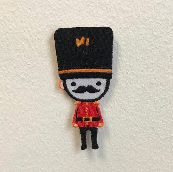 Royal Guard London Moustache Badge Clothes Iron on Sew on Embroidered Patch - Fun Patches