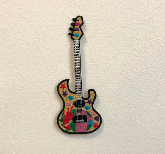 Guitar solo colourful music Badge Clothes Iron on Sew on Embroidered Patch - Fun Patches