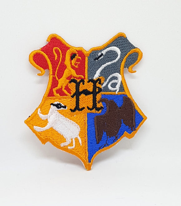 Harry Potter Hogwarts Orange Iron Sew on Embroidered Patch - Fun Patches