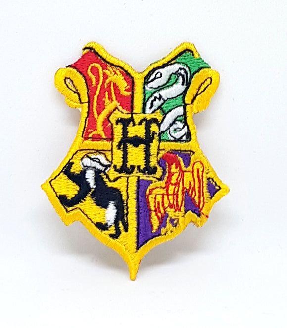 Harry Potter Hogwarts Yellow Iron Sew on Embroidered Patch - Fun Patches
