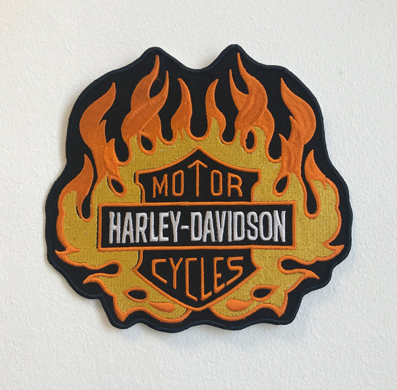 Harley-Davidson Motor Cycles Large Biker Jacket Back Sew On Embroidered Patch - Fun Patches