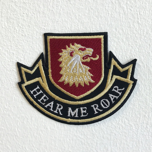 Hear Me Roar Lannisters GOT Iron Sew on Embroidered Patch - Fun Patches