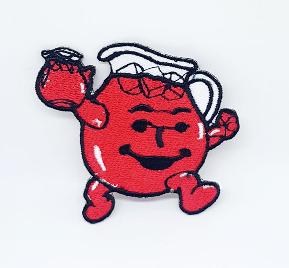 HEY KOOL AID MAN Iron Sew on Emblem Red Embroidered Patch - Fun Patches