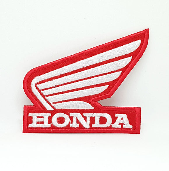 HONDA Logo WINGS MOTOR RACING Iron/Sew on Embroidered Patch - Fun Patches