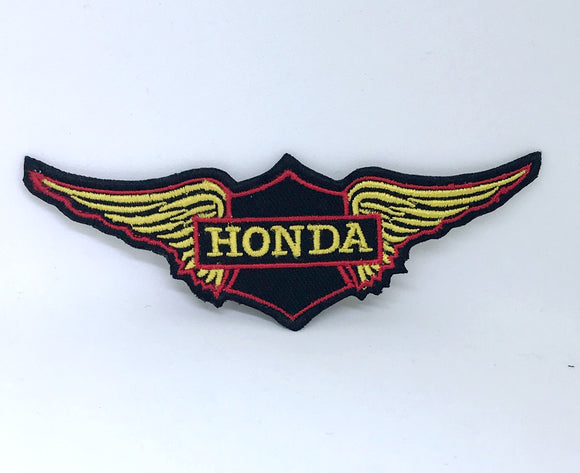 Honda Wing F1 Biker logo Iron on Sew on Embroidered Patch - Fun Patches