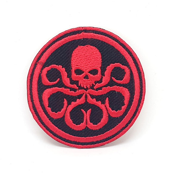 Comic Character Marvel Avengers and DC Comics Iron or Sew on Embroidered Patches - HYDRA Red Skull - Fun Patches